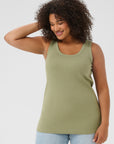Carina Tank Top Oil Green
