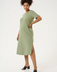 Caline Dress Oil Green