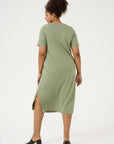Caline Dress Oil Green