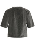 Riana Sparkle V- Neck Tshirt Silver