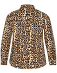 Cleomana Leopard Denim Jacket