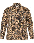 Cleomana Leopard Denim Jacket