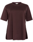 Jenna Slit Tshirt Fudge