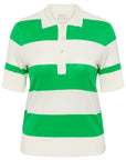 Lizzy Polo Knit Green stripes