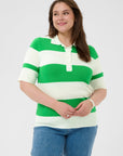 Lizzy Polo Knit Green stripes