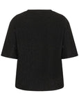 Riana Sparkle V- Neck Tshirt Black