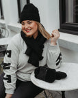 Hella Knitted Scarf Black