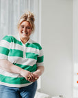 Lizzy Polo Knit Green stripes