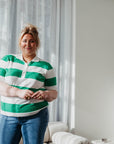Lizzy Polo Knit Green stripes